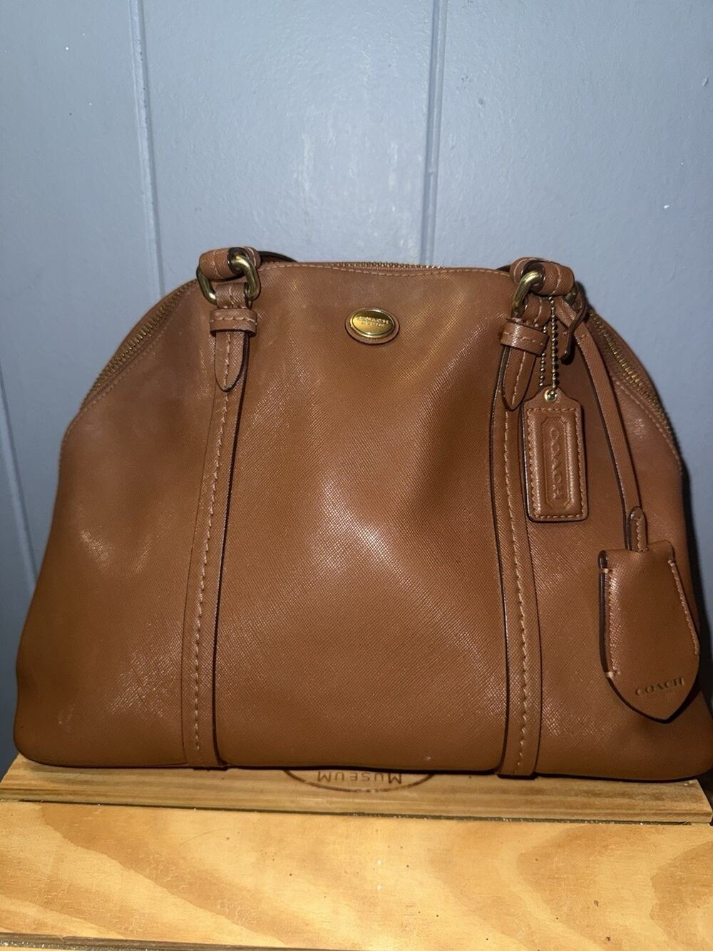 Coach Payton Cora Domed Satchel Handbag